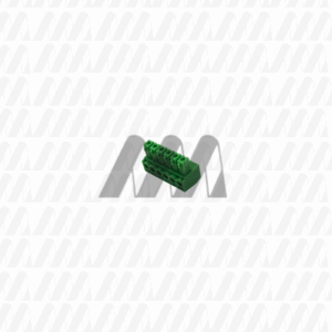 BORNE VERDE 6 VIAS PIANINHO PASSO 3,81MM MINI