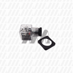 CONECTOR P/ VALVULA SOLENOIDE 3P+T TRANSPARENTE COM LED 10A 250V DC